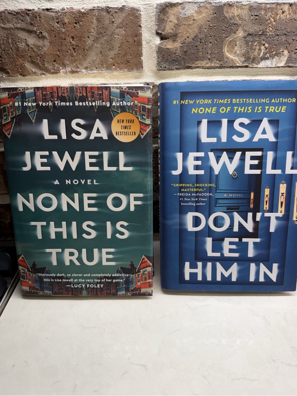 Lisa Jewell Hardcover Book Set- None of This is True & Don’t Let Her In